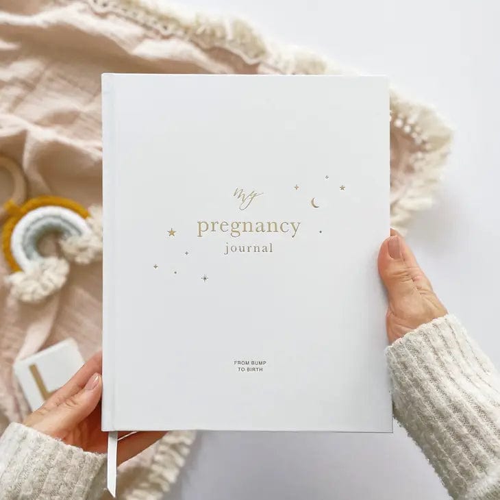 Blush And Gold My Pregnancy Journal - White with Gilded Edges