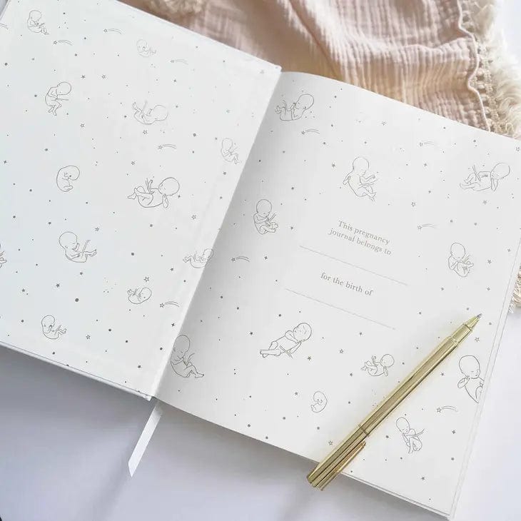 Blush And Gold My Pregnancy Journal - White with Gilded Edges