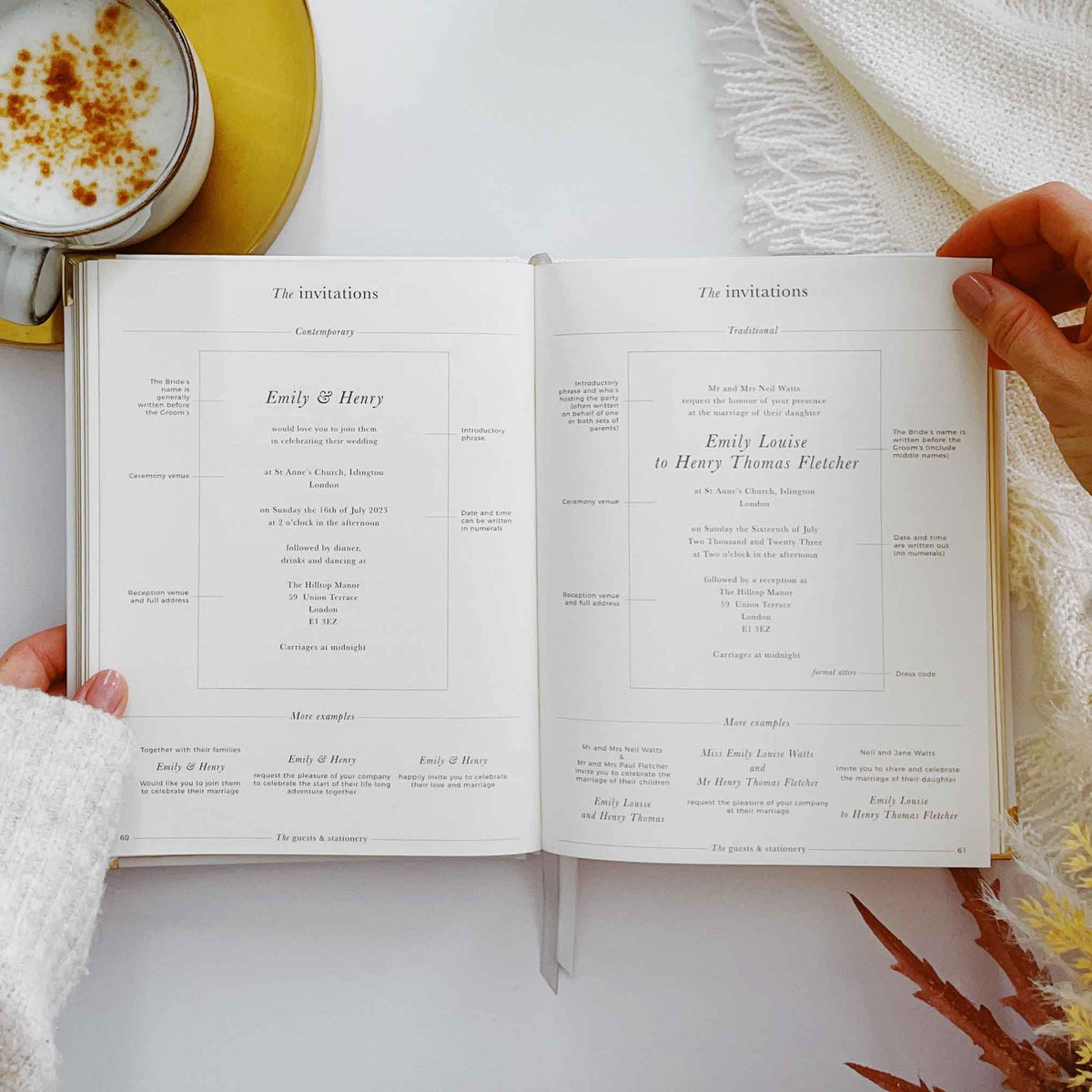 Blush And Gold NEW - Luxury Wedding Planner Book - White with Gold Foiling and Gilded Edges
