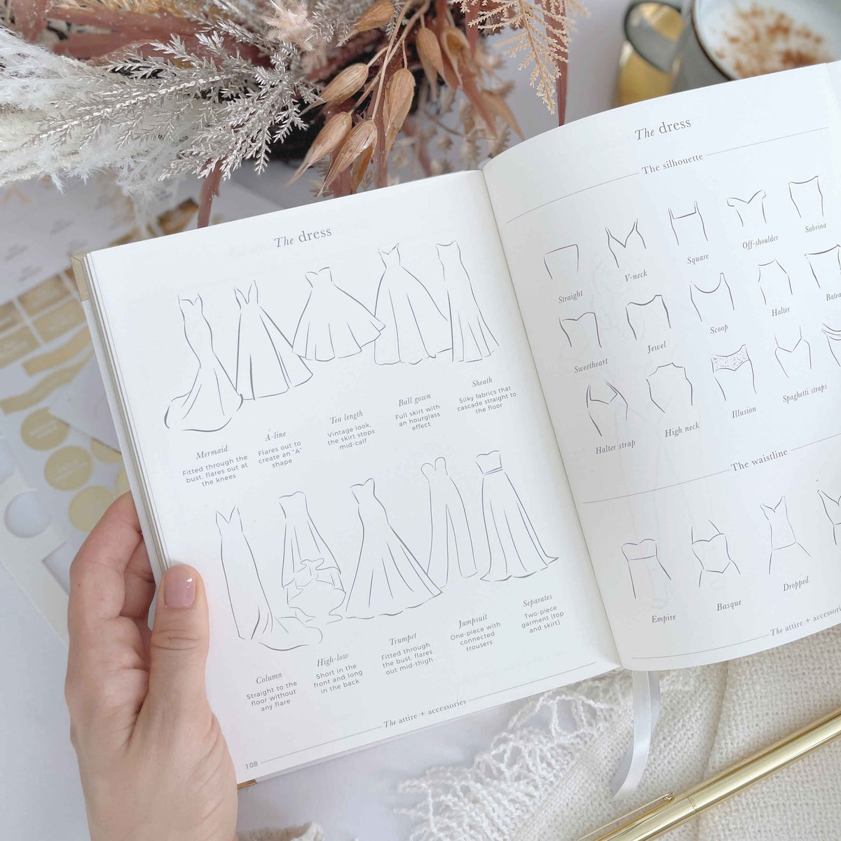 Blush And Gold NEW - Luxury Wedding Planner Book - White with Gold Foiling and Gilded Edges