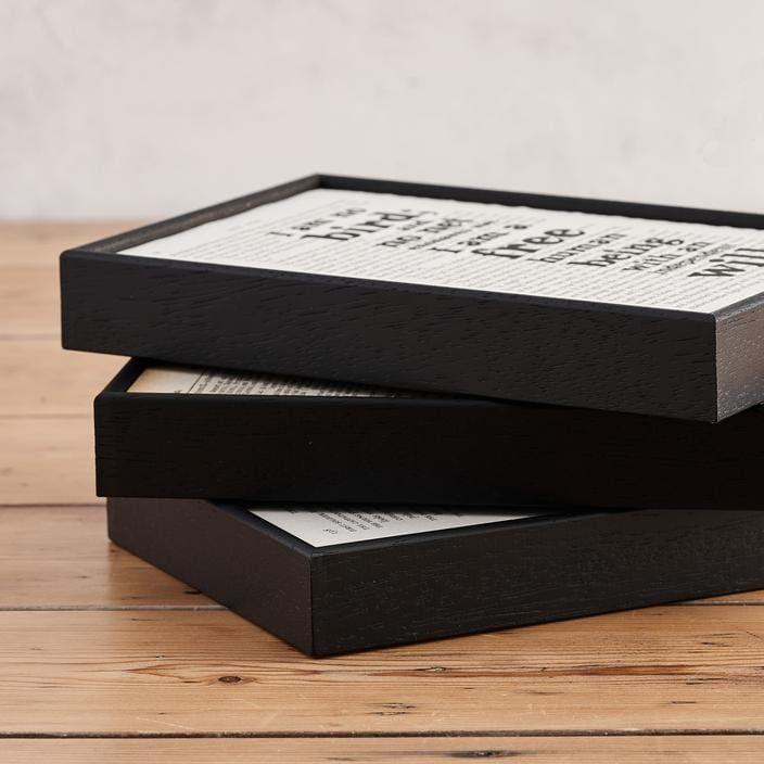 Bookishly 'Just Always Be Waiting For Me' Framed Book Page Print