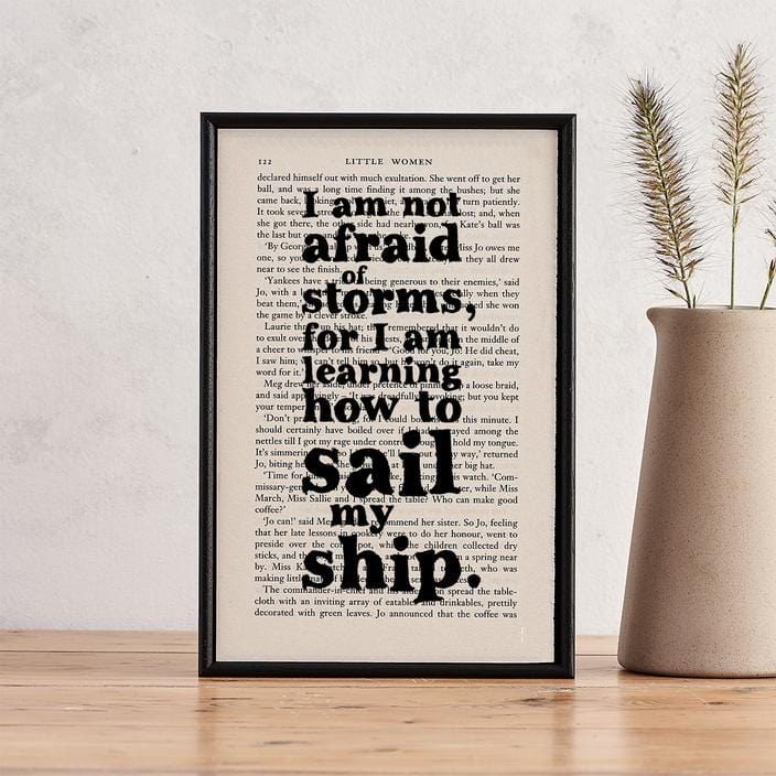 Bookishly Little Women 'Storms' Framed Book Page Print