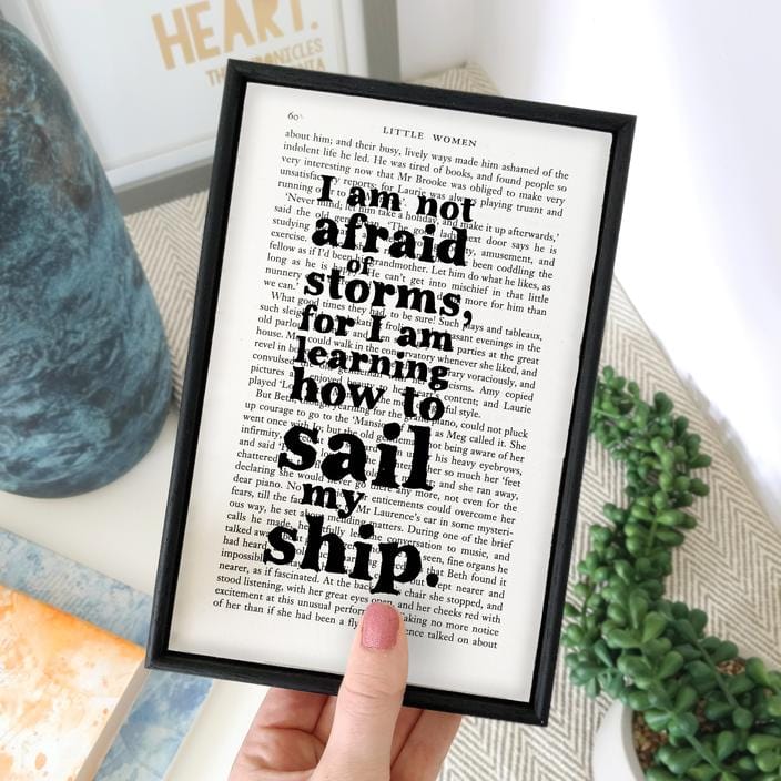 Bookishly Little Women 'Storms' Framed Book Page Print