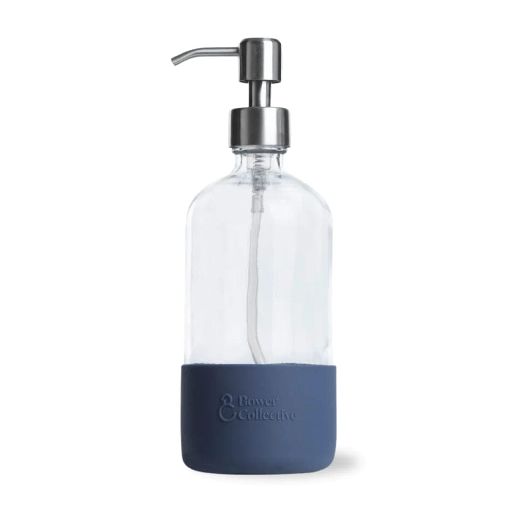 Bower Collective Glass Pump with Blue Sleeve