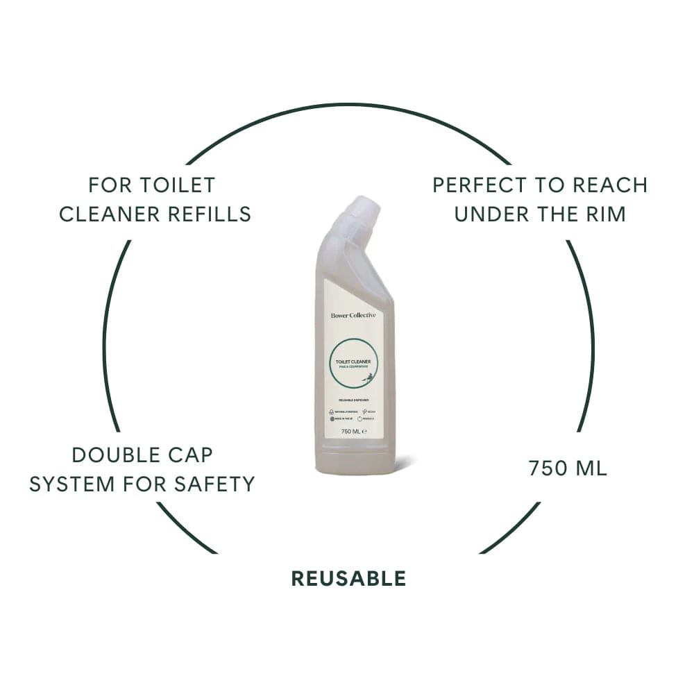 Bower Collective Reusable Dispenser Bottle for Toilet Cleaner (empty)