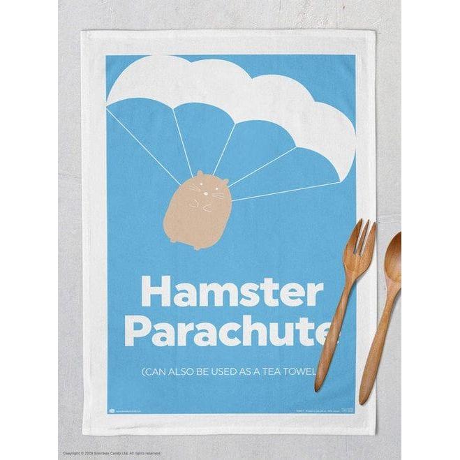 Brainbox Candy Hamster Parachute Tea Towel