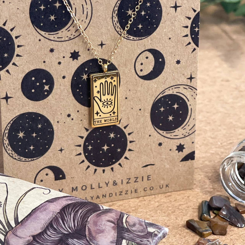 by Molly&Izzie Tarot Necklace - The World