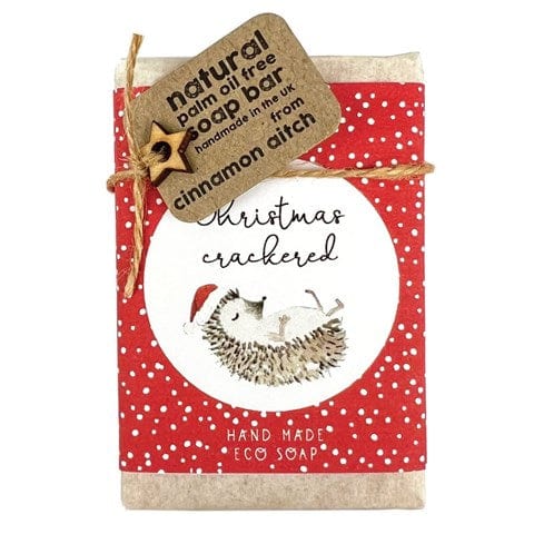 Cinnamon Aitch 'Christmas Crackered' Hedgehog Cinnamon & Cedarwood Soap Bar