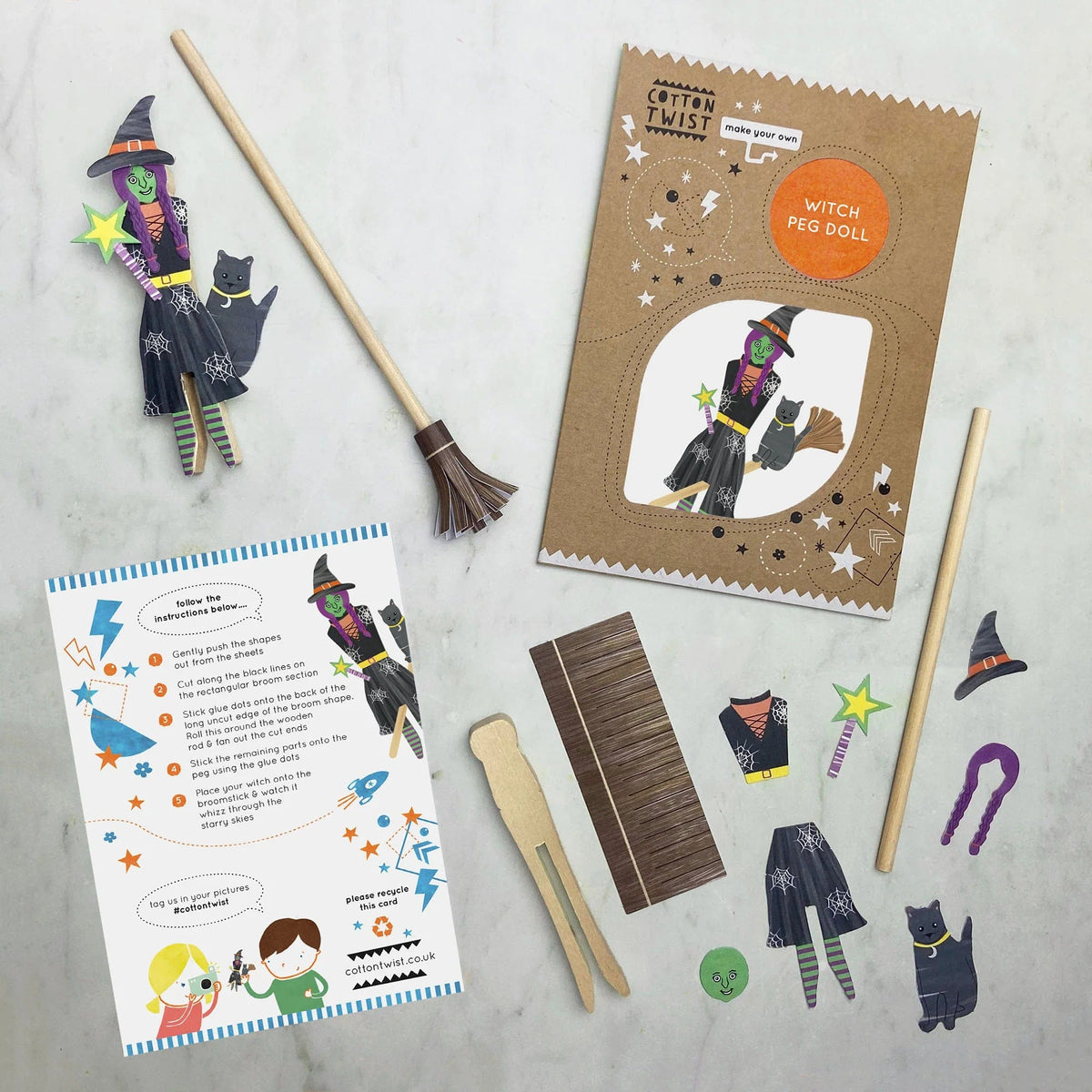 Cotton Twist Make Your Own Witch Peg Doll