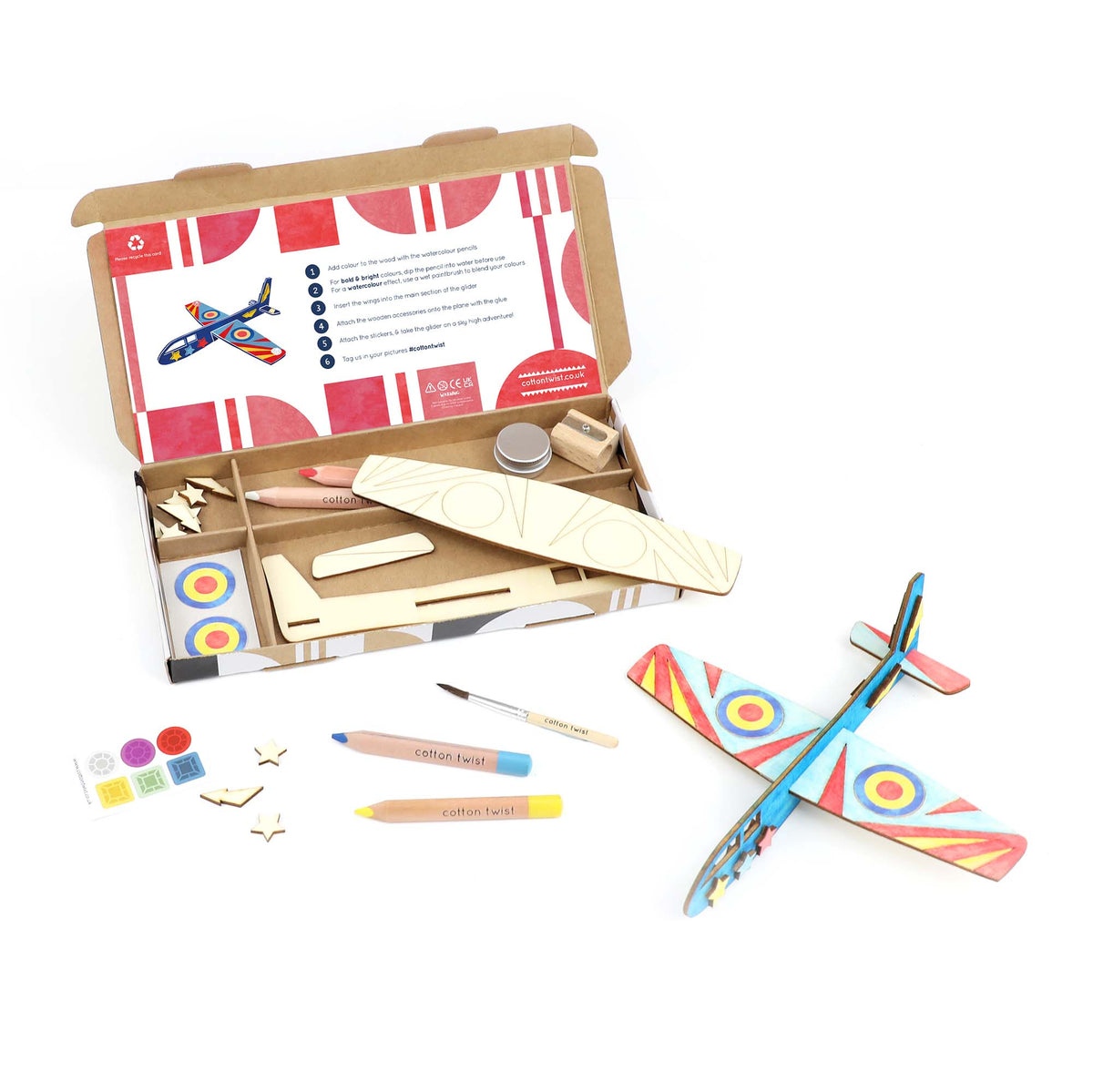 Cotton Twist Plane Craft Kit Activity Box