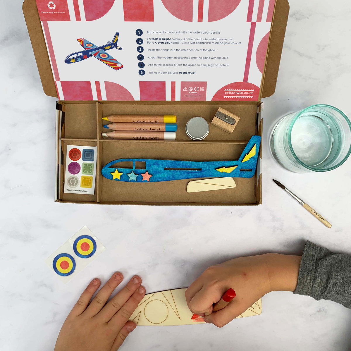 Cotton Twist Plane Craft Kit Activity Box