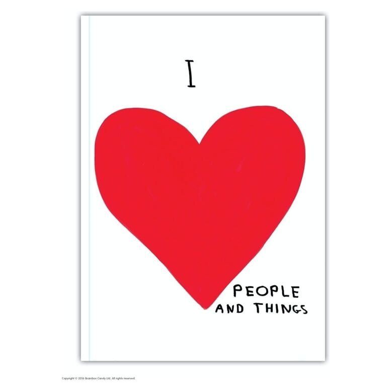 David Shrigley 'I Heart People And Things' A6 Notebook