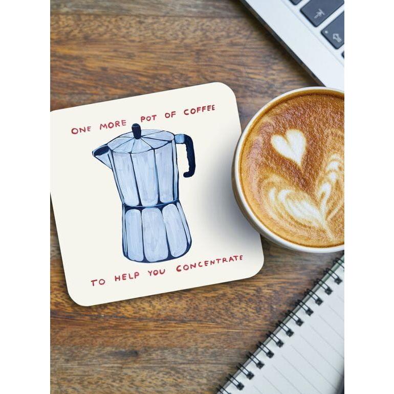 David Shrigley One More Pot of Coffee Coaster