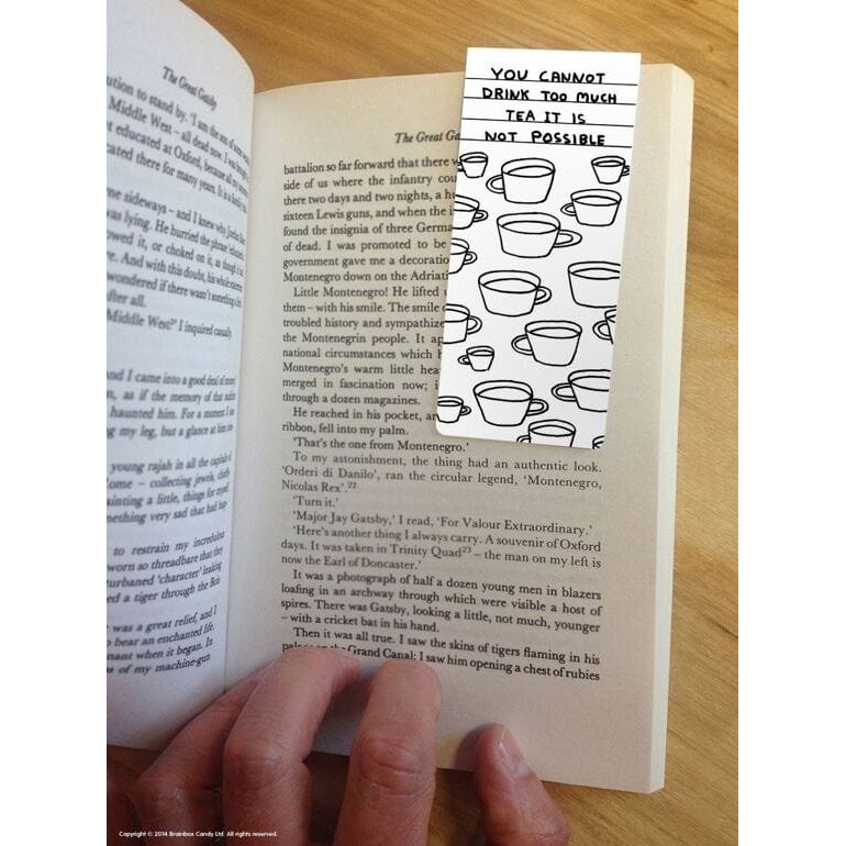 David Shrigley 'Too Much Tea' Magnetic Bookmark