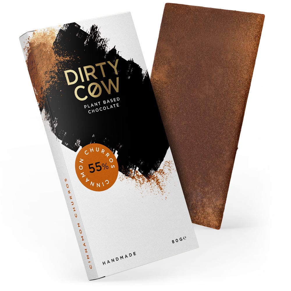 Dirty Cow Cinnamon Churros - Plant-based Chocolate Bar