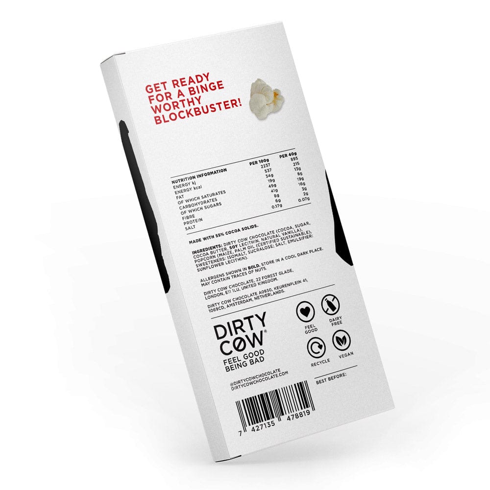 Dirty Cow Netflix and Chill - Plant-based Chocolate Bar