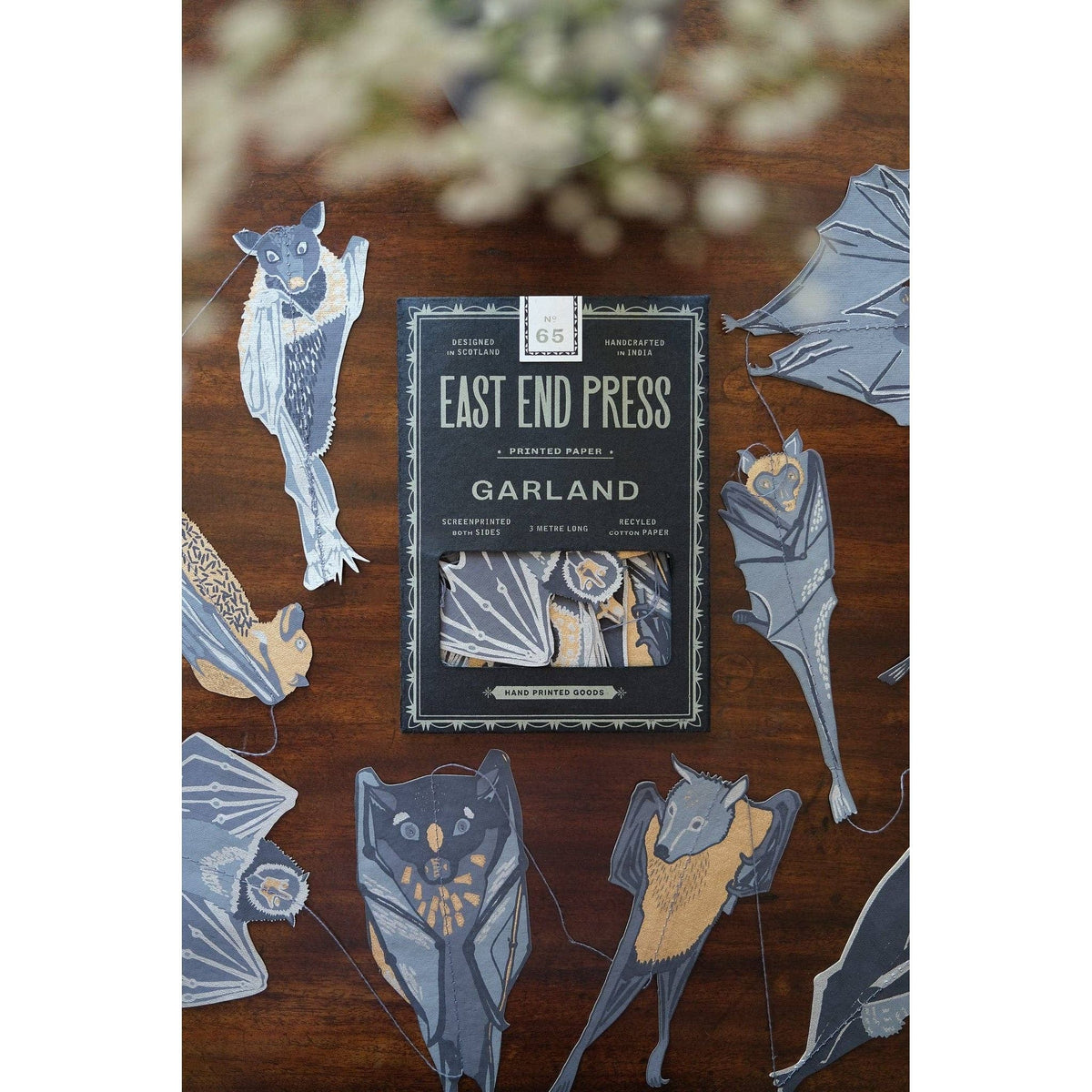 East End Press Bats Sewn Garland