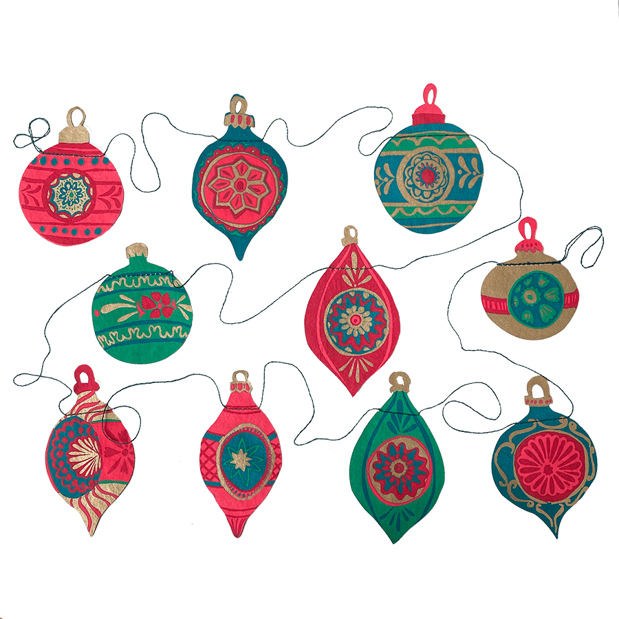 East End Press Bauble Paper Garland