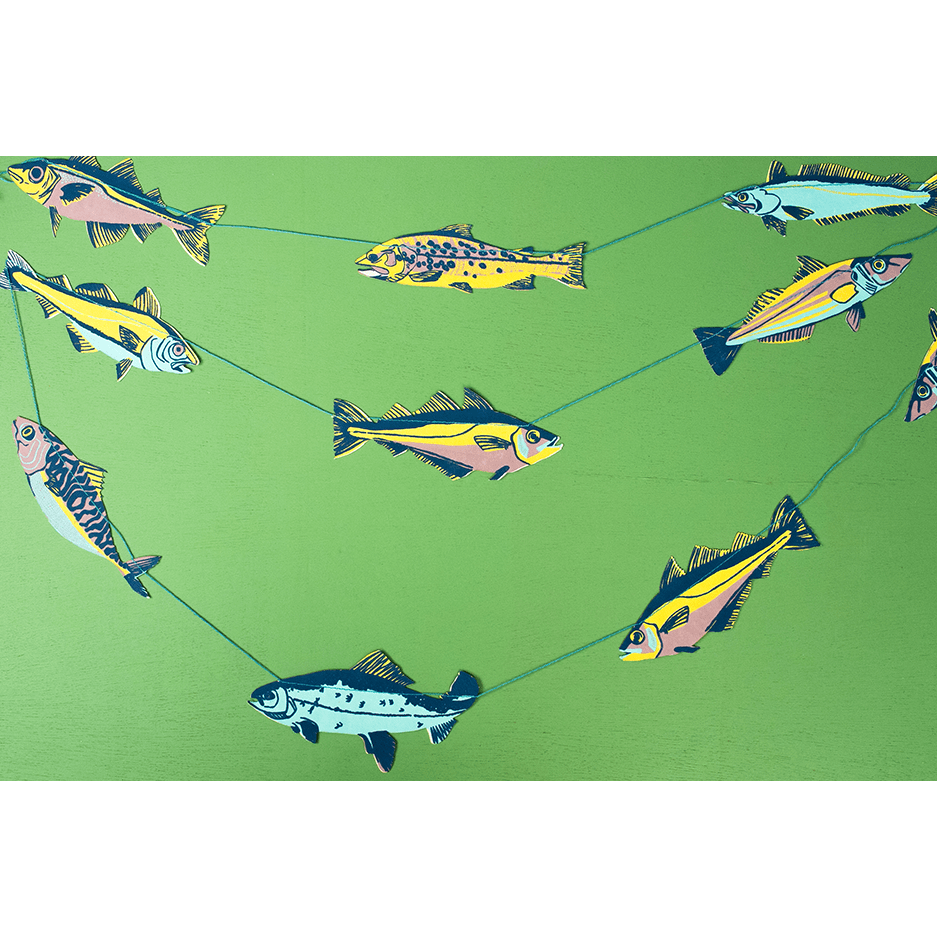 East End Press Fish Paper Garland