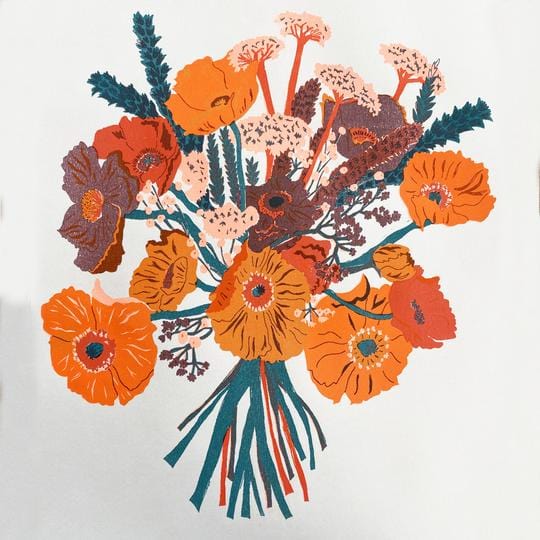 East End Press Floral Risograph Print