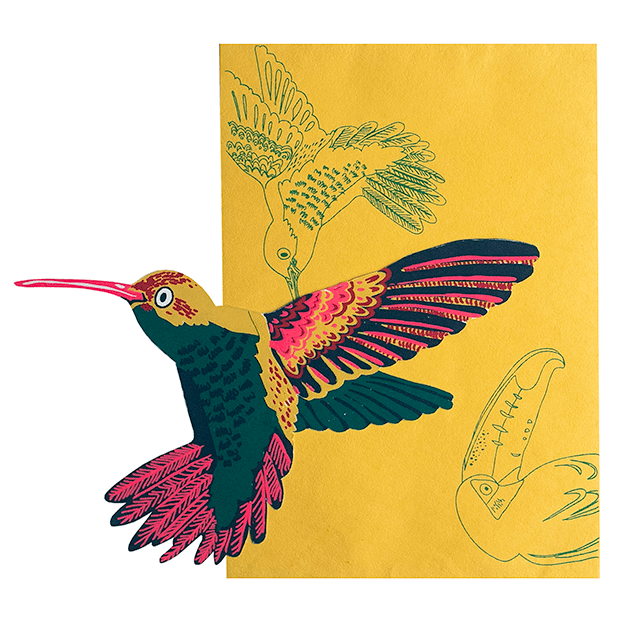 East End Press Humming Bird Greetings Card