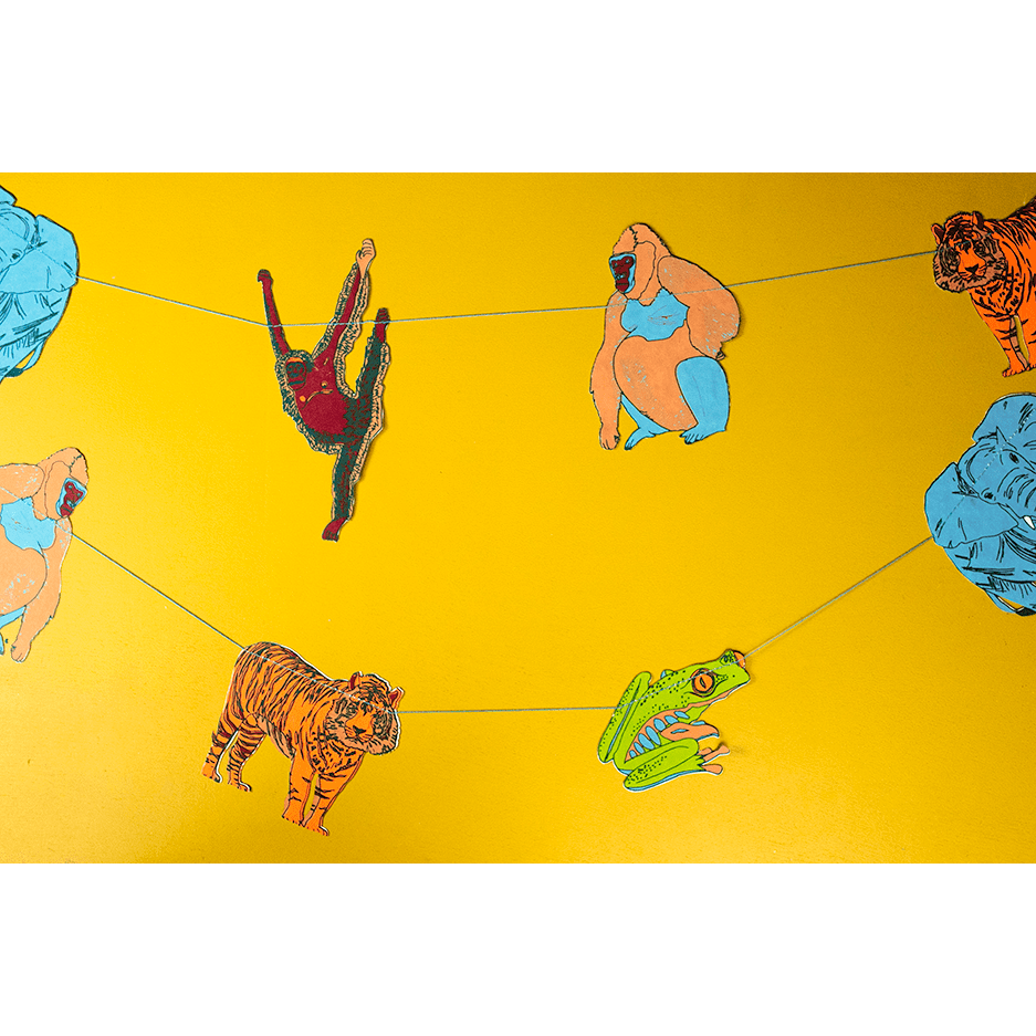 East End Press Jungle Animal Paper Garland