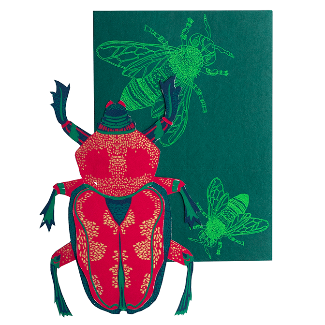 East End Press Scarab Beetle Greetings Card