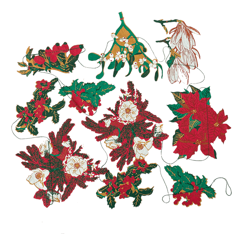 East End Press Winter Foliage Paper Garland
