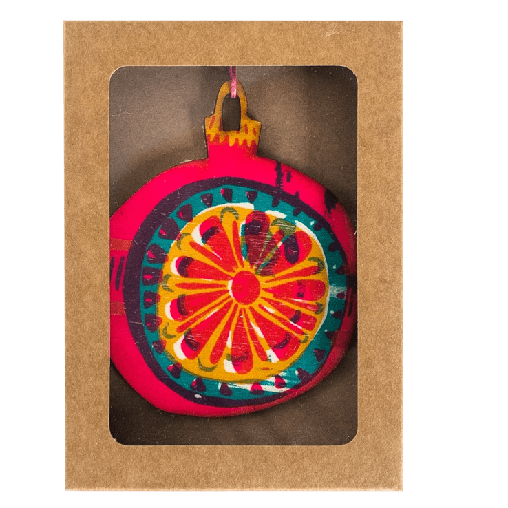 East End Press Wooden Bauble Decoration