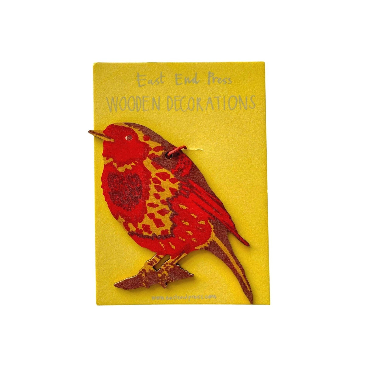 East End Press Wooden Robin Decoration