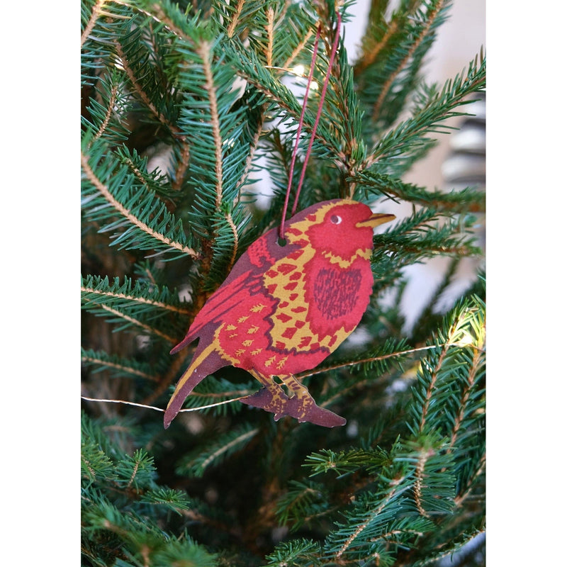 East End Press Wooden Robin Decoration