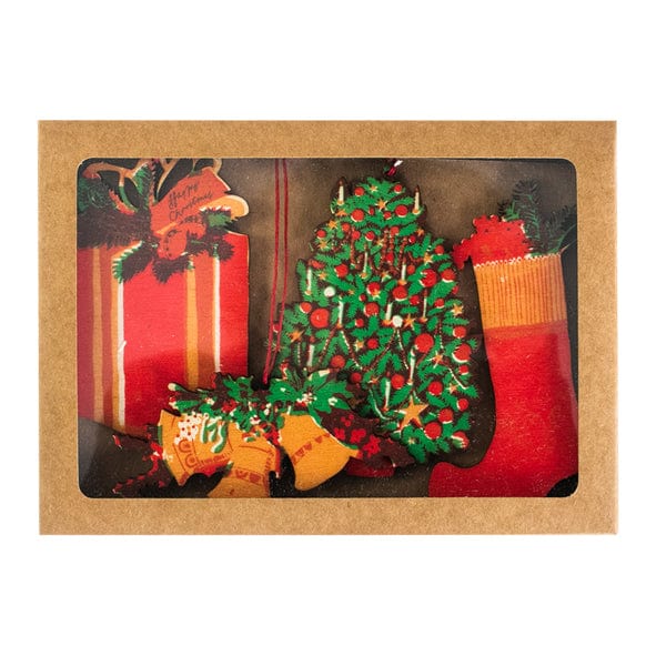East End Press Wooden Traditional Christmas Decorations
