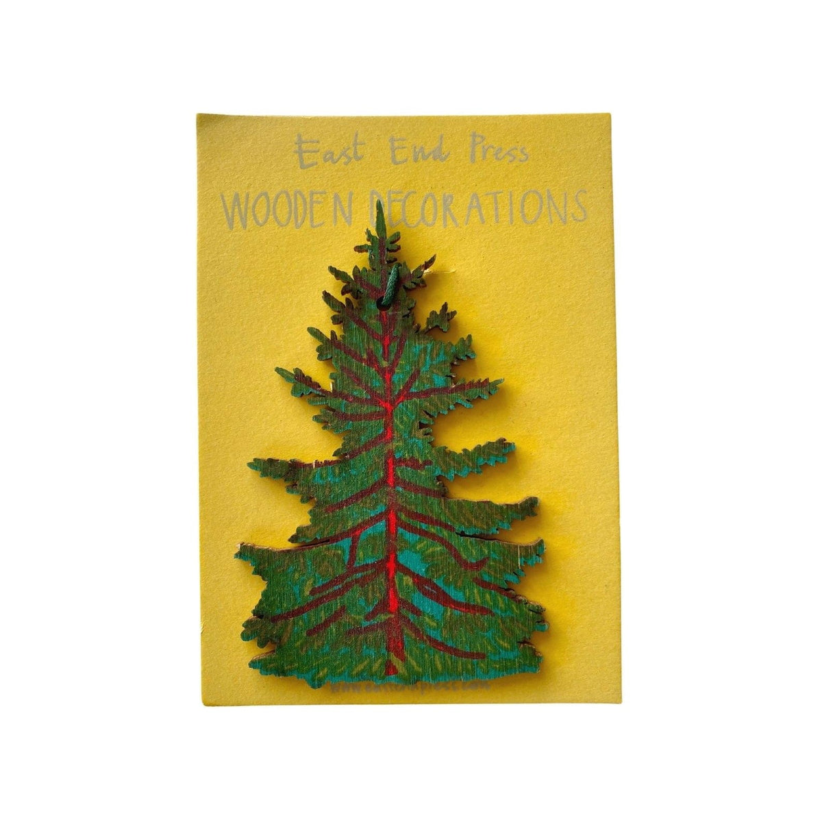 East End Press Wooden Tree Decoration