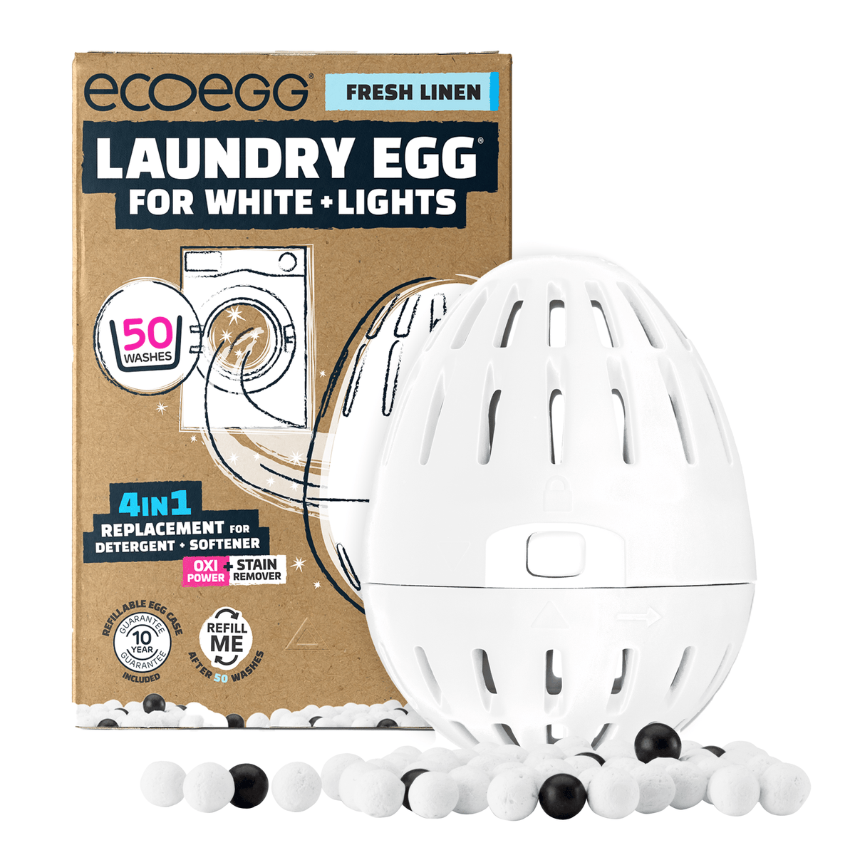 Eco Egg Laundry Egg For Whites + Lights - Fresh Linen