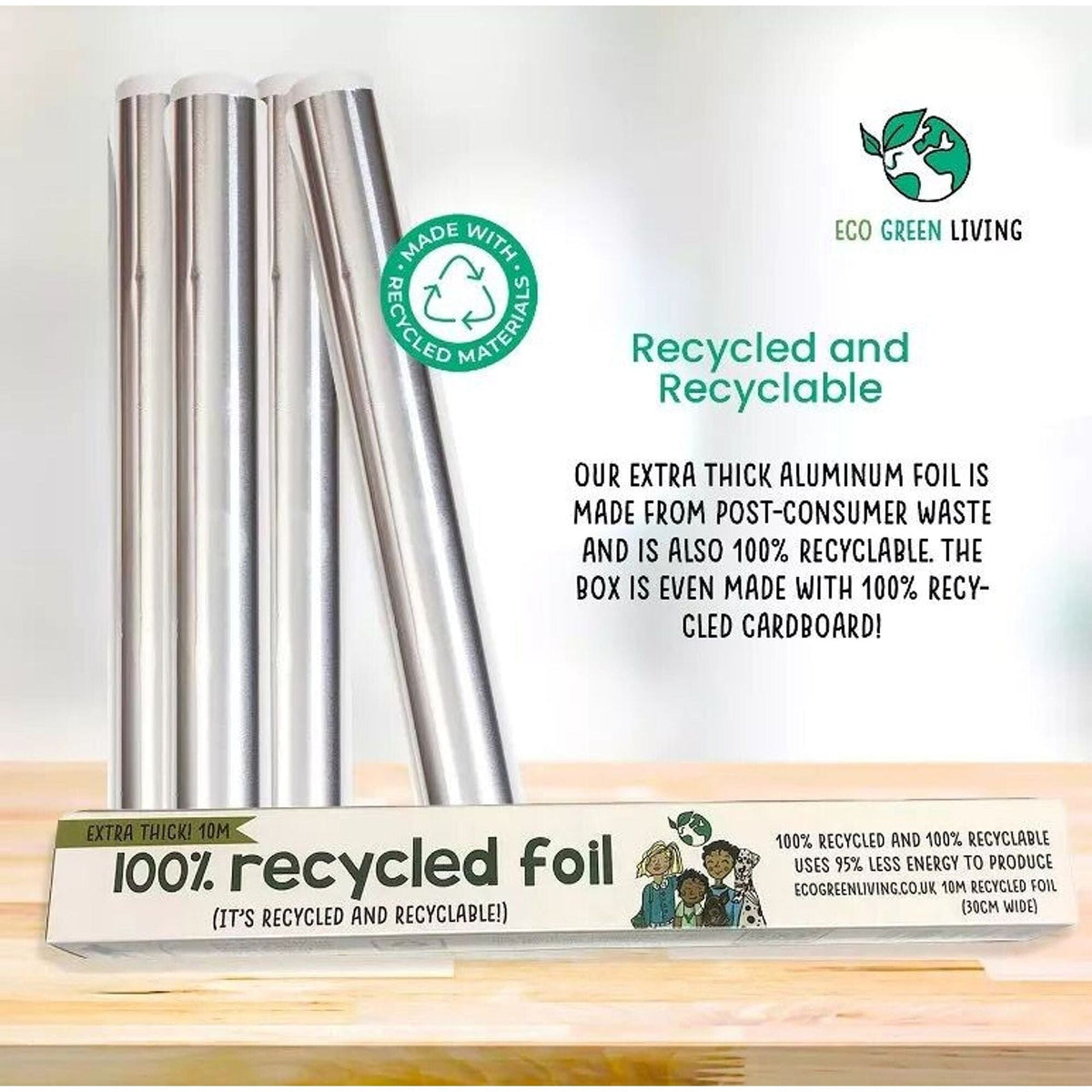 Eco Green Living 100% Recycled Aluminium Foil