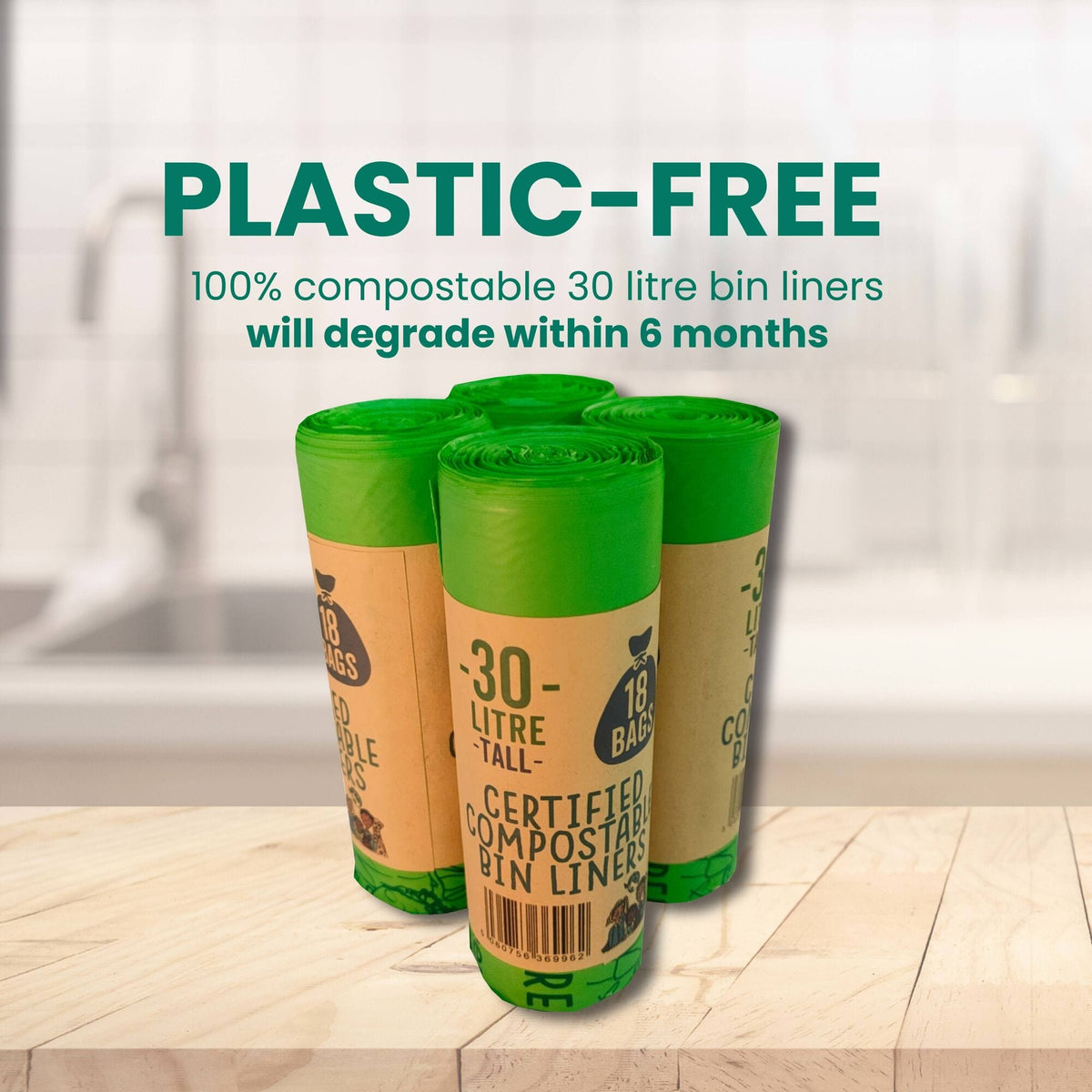 Eco Green Living 30 Litre Compostable Bin Bags