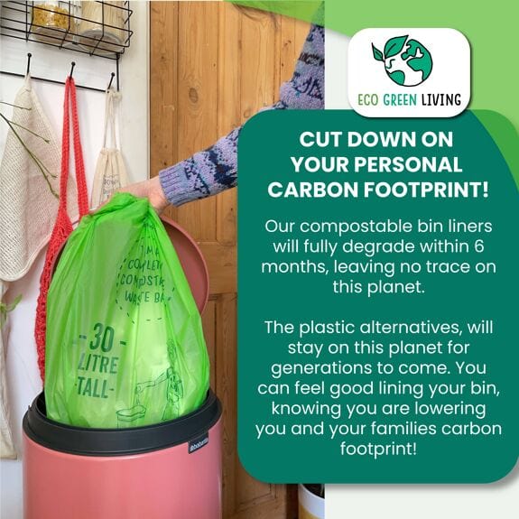 Eco Green Living 30 Litre Compostable Bin Bags