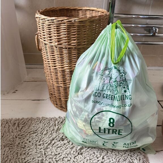 Eco Green Living Compostable Drawstring Bin Bags