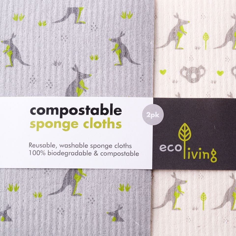 Ecoliving Compostable Sponge Cleaning Cloths