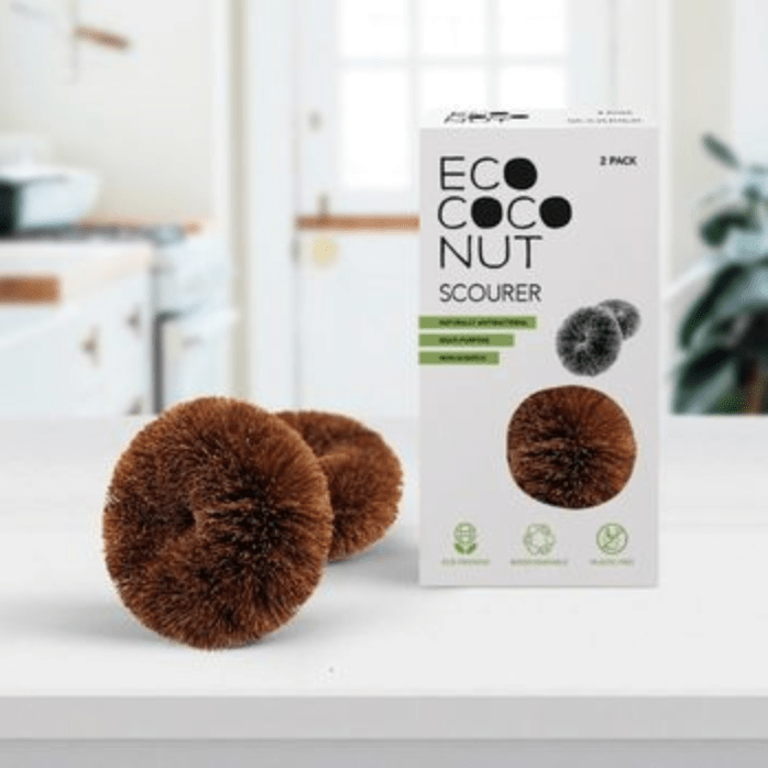 Ecoliving EcoCoconut Scourers - Pack of 2