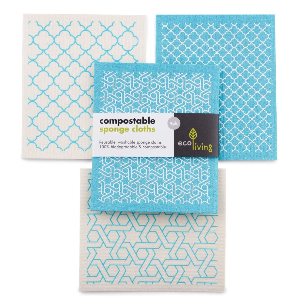 Ecoliving Moroccan Design Compostable Sponge Cleaning Cloths