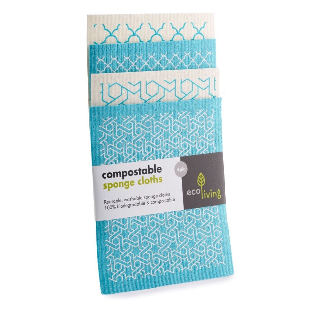 Ecoliving Moroccan Design Compostable Sponge Cleaning Cloths