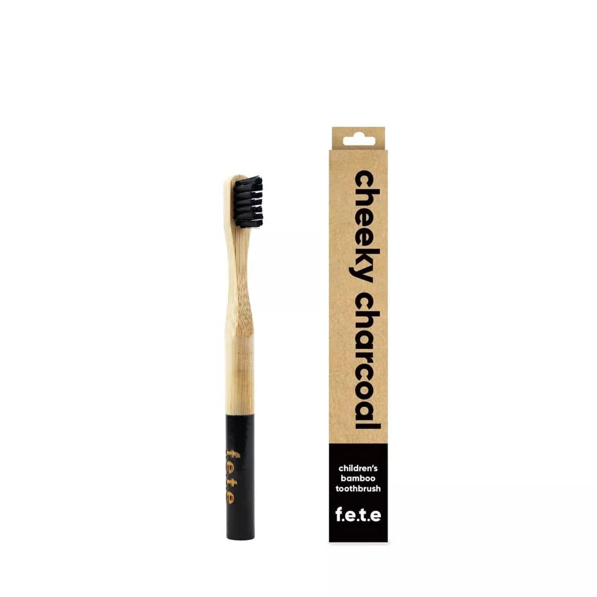FETE Black Children's Soft Bamboo Toothbrush