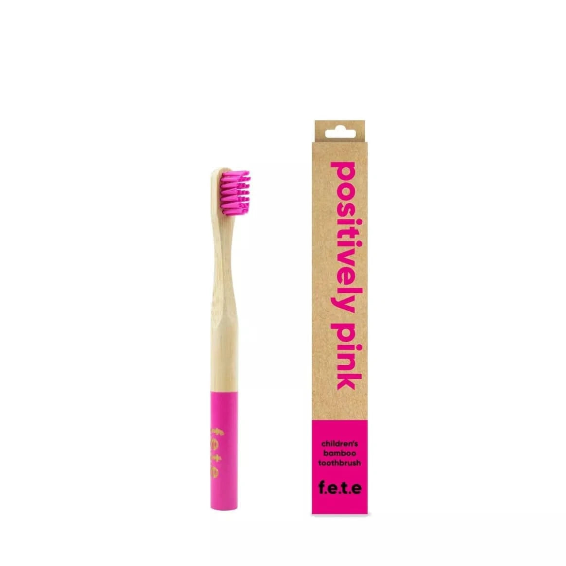 FETE Pink Children's Soft Bamboo Toothbrush