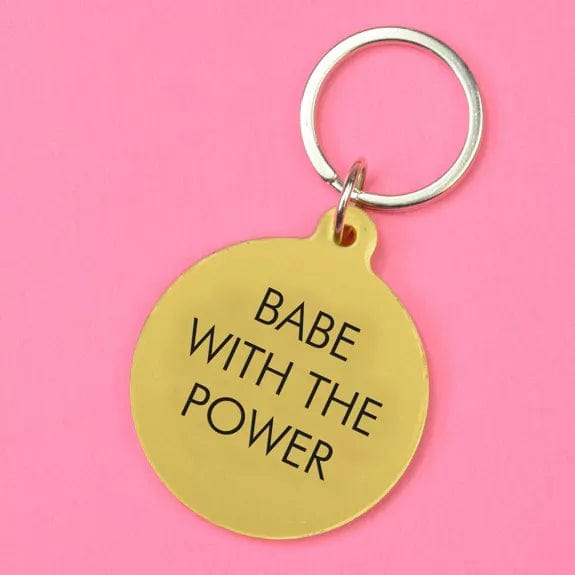 Flamingo Candles 'Babe with the Power' Keyring