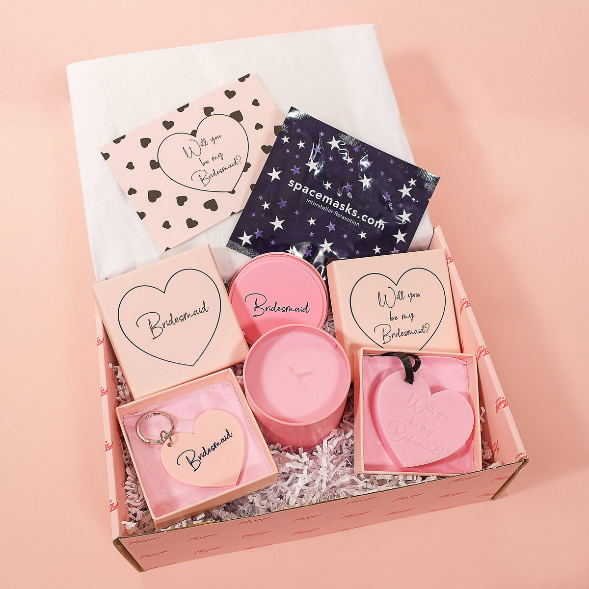 Flamingo Candles Bridesmaid Proposal Gift Box