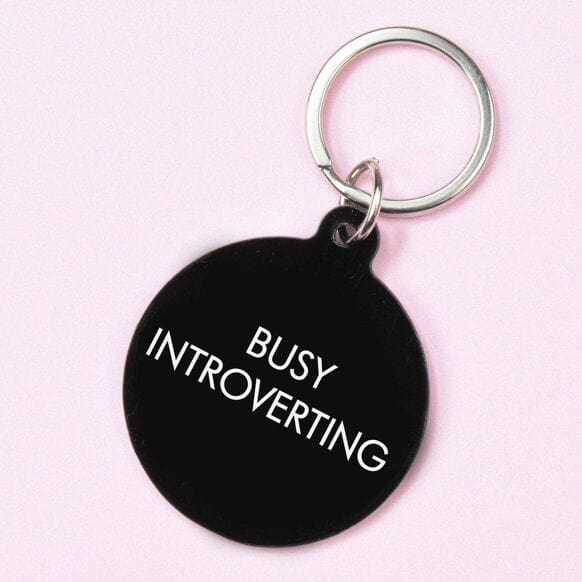 Flamingo Candles 'Busy Introverting' Keyring