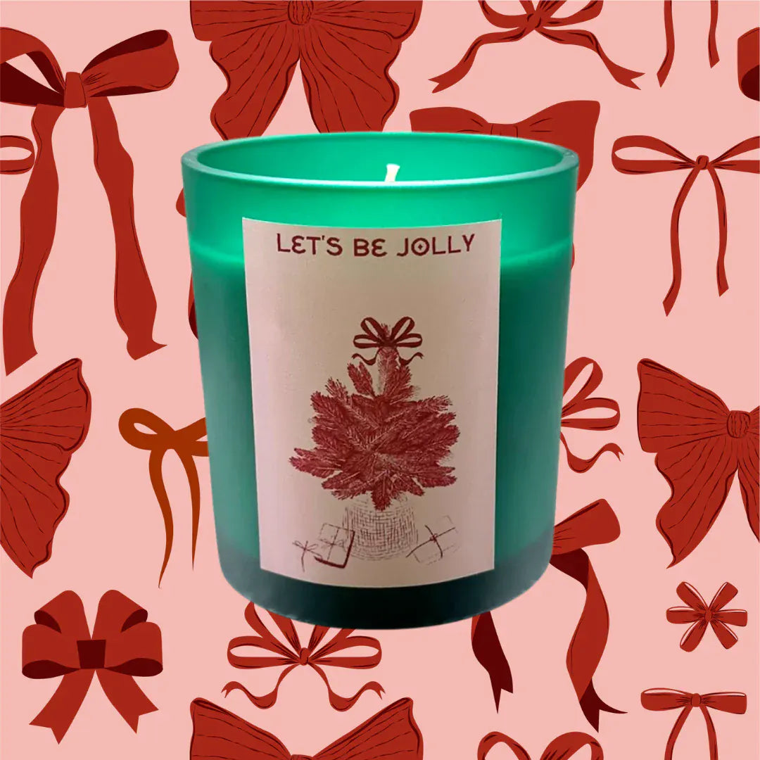 Flamingo Candles Chocolate Orange Let's Be Jolly Christmas Candle