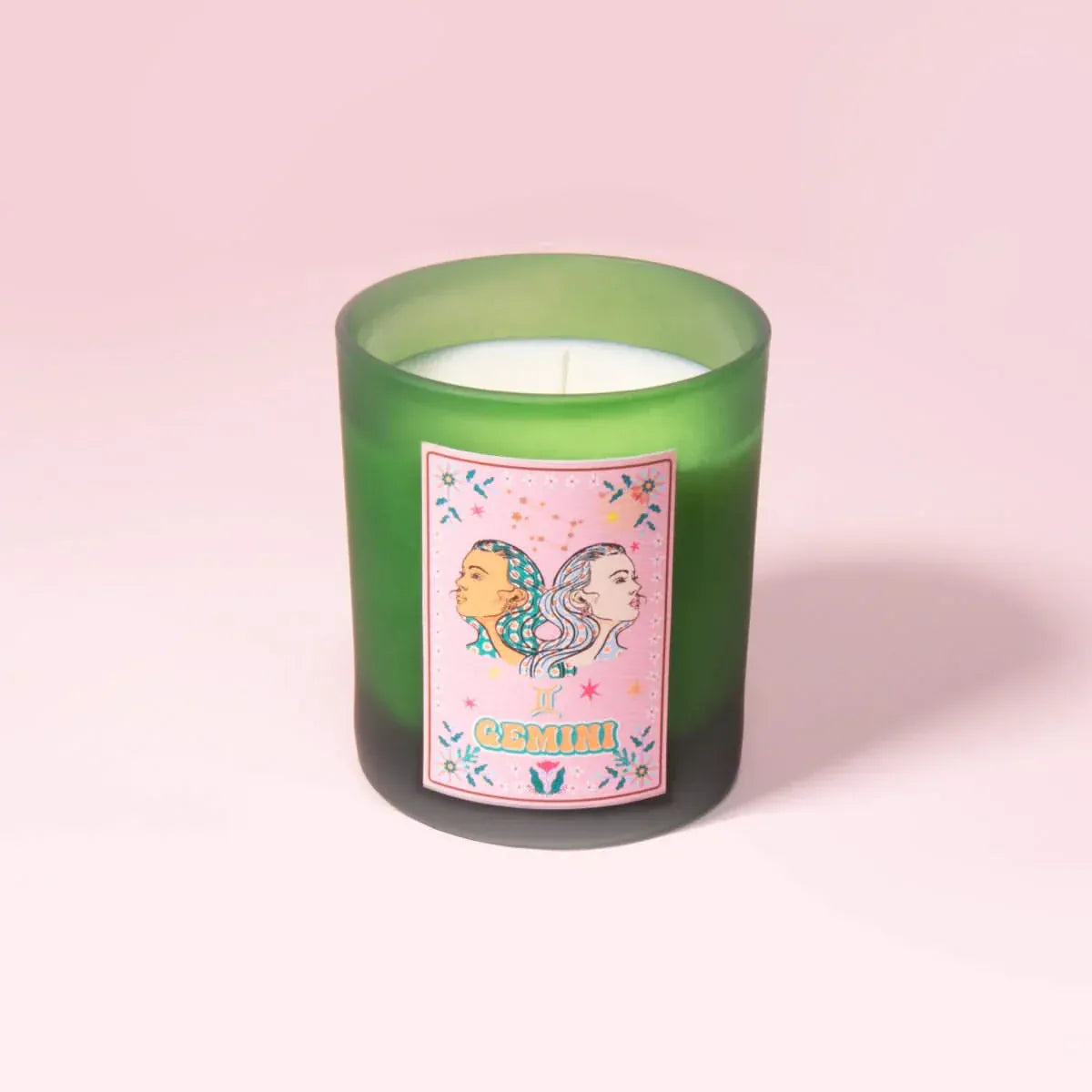 Flamingo Candles Gemini Frosted Green Candle