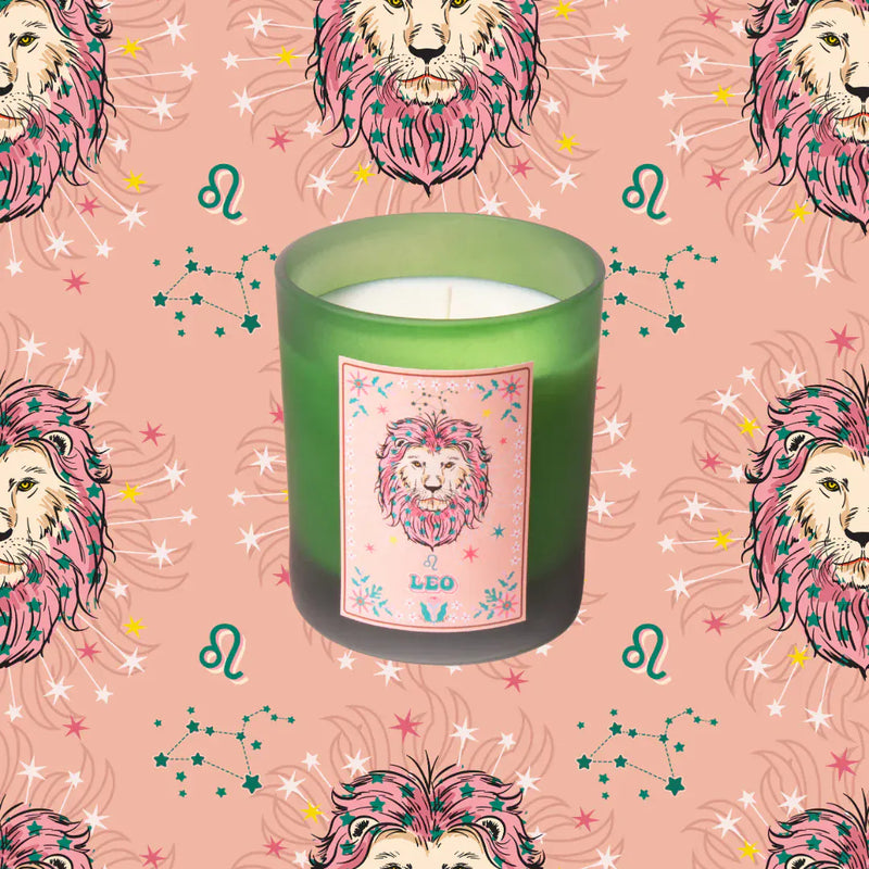 Flamingo Candles Leo Frosted Green Candle